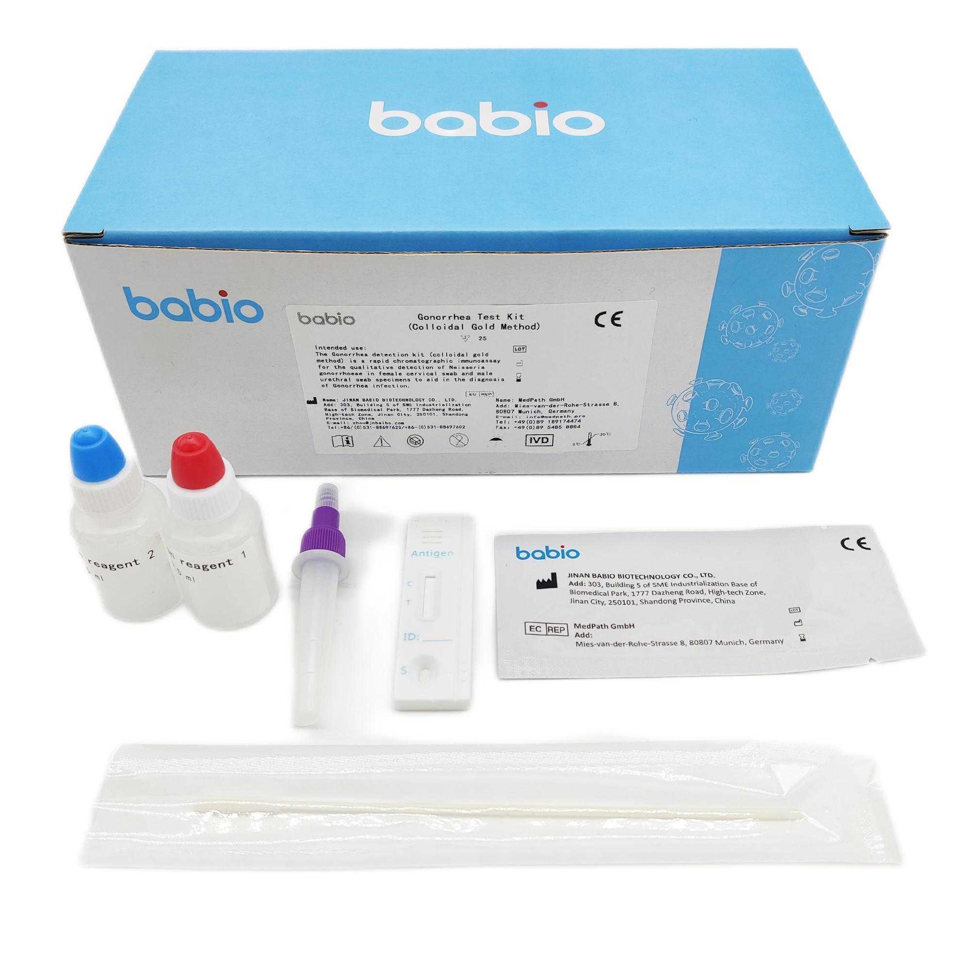 Kit per il test della gonorrea (metodo dell'oro colloidale)