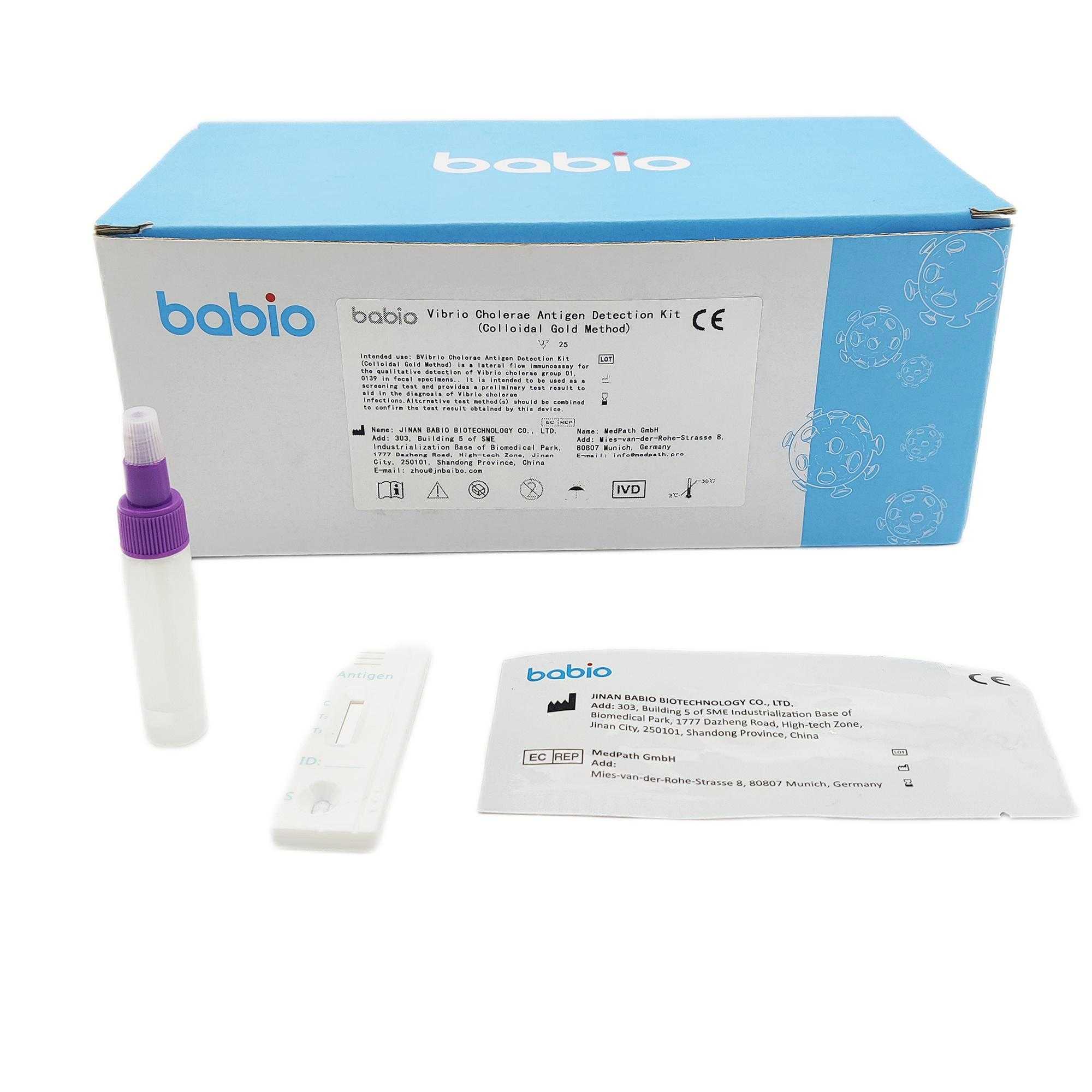 Kit per la rilevazione dell'antigene Vibrio Cholerae (metodo dell'oro colloidale)